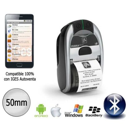 Zebra iMZ 220 Impresora de ticket Portátil compatible con IOS y Android