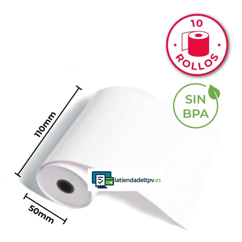 rollos-papel-termico-110x50x12-sin-bisfenol-10-rollos-LTDR.jpg 10 Rollos Papel Térmico 110x50x12 Sin Bisfenol A - Imagen 1