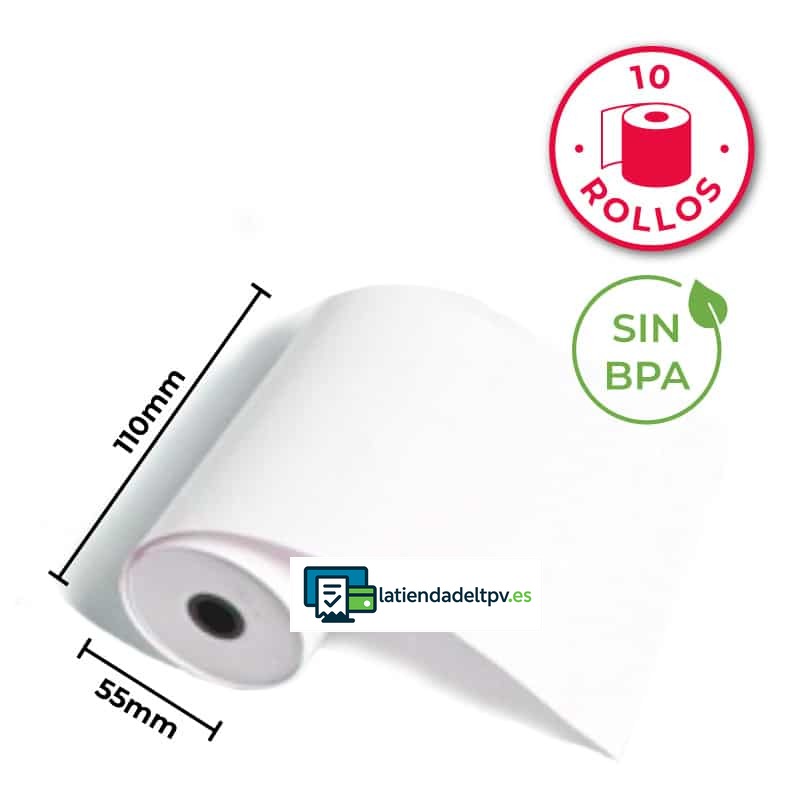 rollos-papel-termico-110x55x12-sin-bisfenol-10-rollos-LTDR.jpg 10 Rollos Papel Térmico 110x55x12 Sin Bisfenol A - Imagen 1