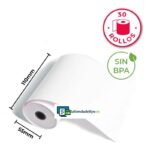 30 Rollos Papel Térmico 110x55x12 Sin Bisfenol A