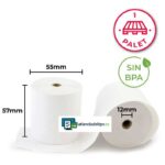 5000 Rollos Papel Térmico 57x55x12 PALET COMPLETO