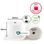 180 Rollos Papel Térmico 60x80x40 para Balanzas MARQUÉS