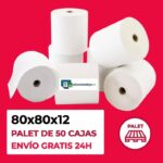 2500 Rollos Papel Térmico 80x80x12 PALET COMPLETO
