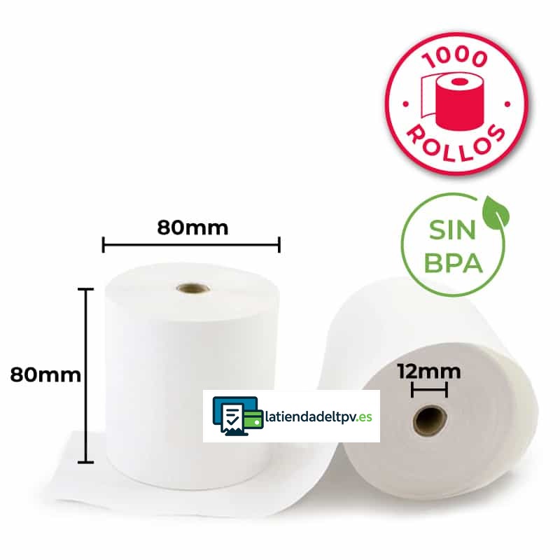 rollos-papel-termico-80x80x12-sin-bisfenol-1000-rollos-LTDR.jpg 1000 Rollos Papel Térmico 80x80x12 Sin Bisfenol A - Imagen 1