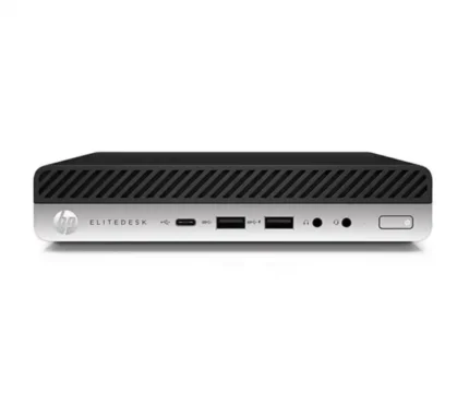 Ordenador MINI HP EliteDesk 800 G4 reacondicionado. i5 8ª gen, 8GB RAM, 256GB NVMe y Windows 11 Pro. Ideal para TPV y oficina. Garantía 1 año.